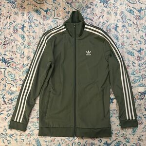Adidas Men's Olive Green Track Jacket